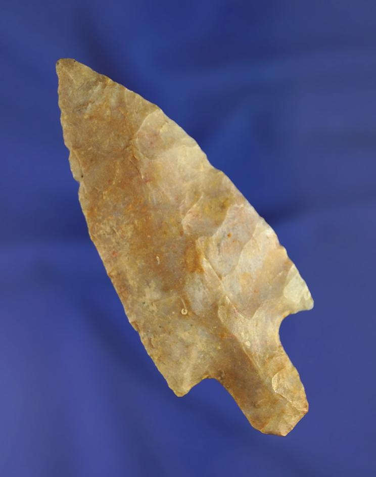 3 5/16" Adena that is nicely made from Boyles chert found in Ohio. Ex. Randy Hancock collection.