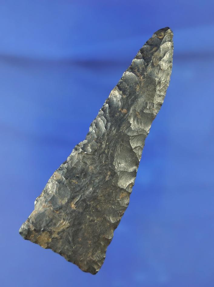 3 5/8" Coshocton Flint triangular Knife found in Coshocton Co., Ohio. Nicely patinated artifact.