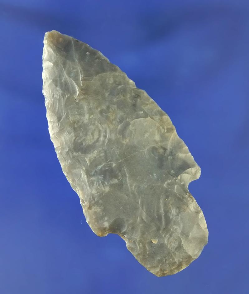 2 7/8" Adena made from Flint Ridge Flint found in Monroe Co., Ohio. Ex. Stan Copeland collection.