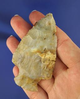 3 1/8" Hopewell made from Flint Ridge Flint found in Muskingum Co.,  Ohio. Bennett COA.