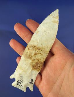 Large 5 5/16" Etley Knife - St. Charles Co.,  Missouri with restoration to one ear. Ex. Jerry Dickey