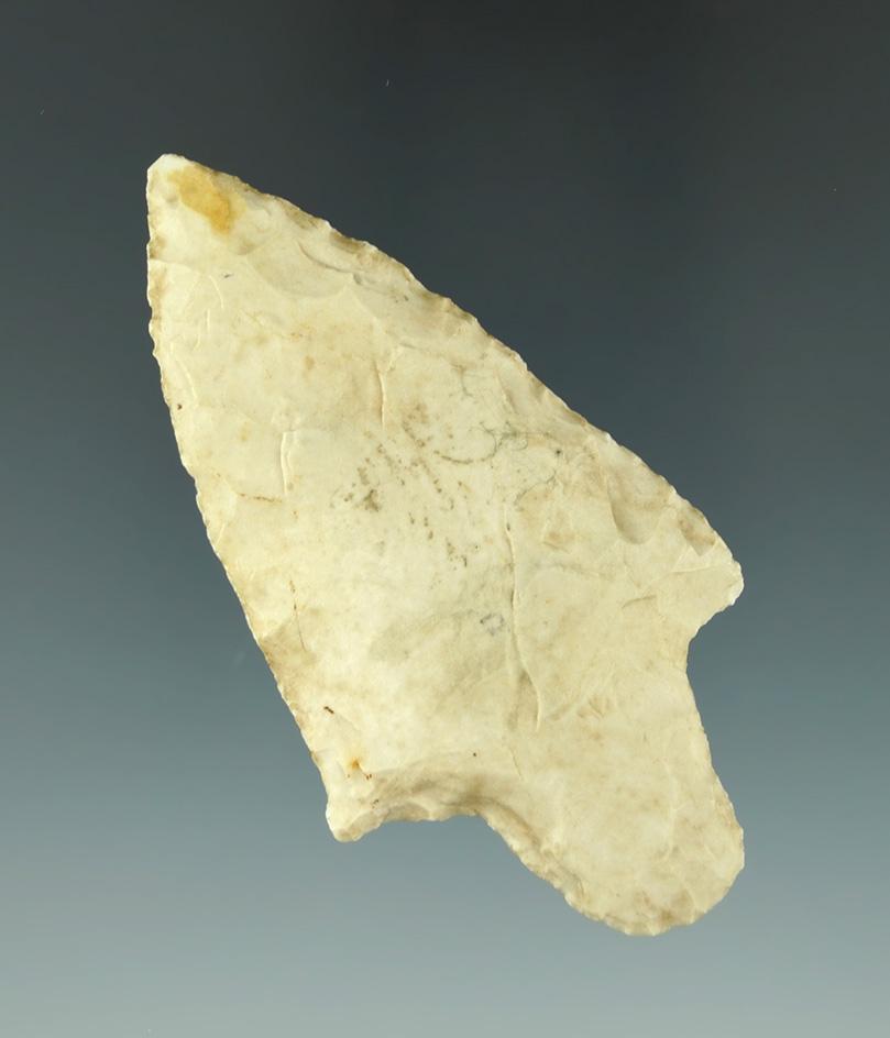 3" Adena made from Burlington chert found in Missouri.