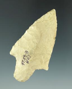 3" Adena made from Burlington chert found in Missouri.