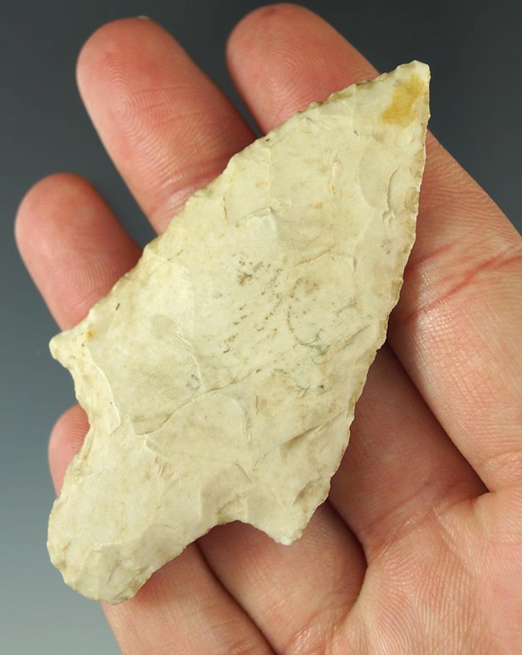 3" Adena made from Burlington chert found in Missouri.