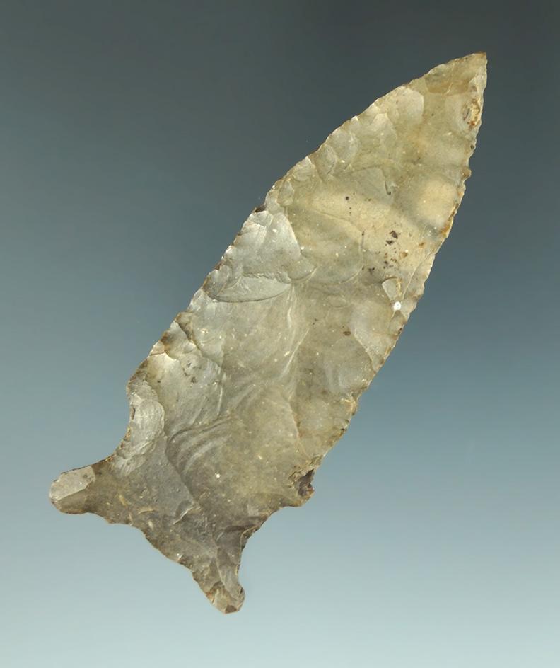 2 13/16" well patinated Sidenotch found in Delaware Co., Ohio near Alum Creek.