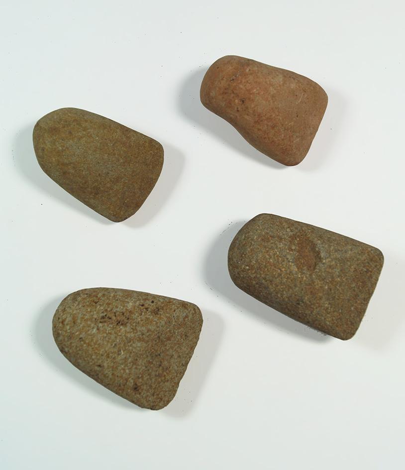 Set of four African Neolithic cells from the northern Sahara desert region, all are around 2"