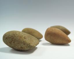 Set of four African Neolithic cells from the northern Sahara desert region, all are around 2"