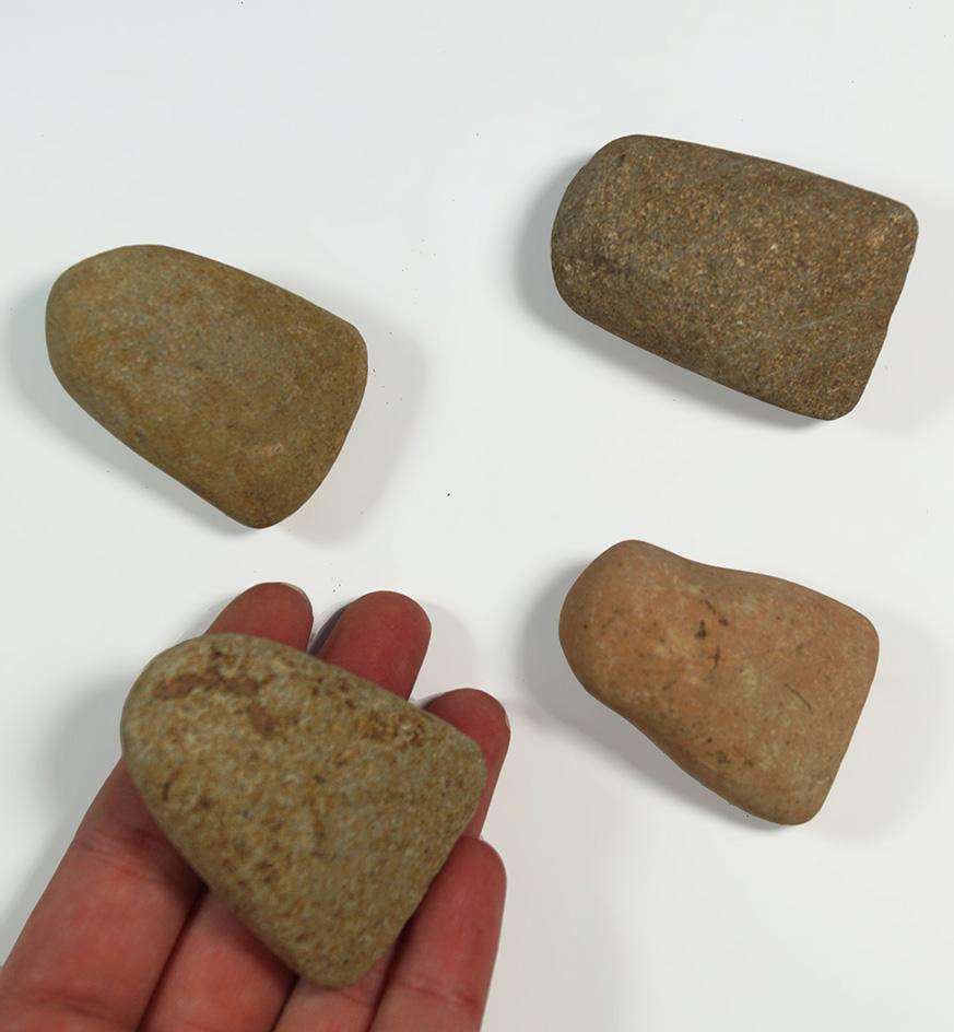 Set of four African Neolithic cells from the northern Sahara desert region, all are around 2"