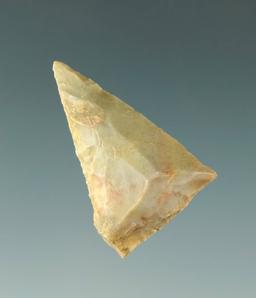 1 1/8" Triangular Neolithic arrowhead circa 3000-2500 B. C. Found in Abuja, Mali.