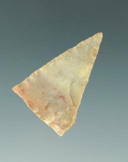 1 1/8" Triangular Neolithic arrowhead circa 3000-2500 B. C. Found in Abuja, Mali.