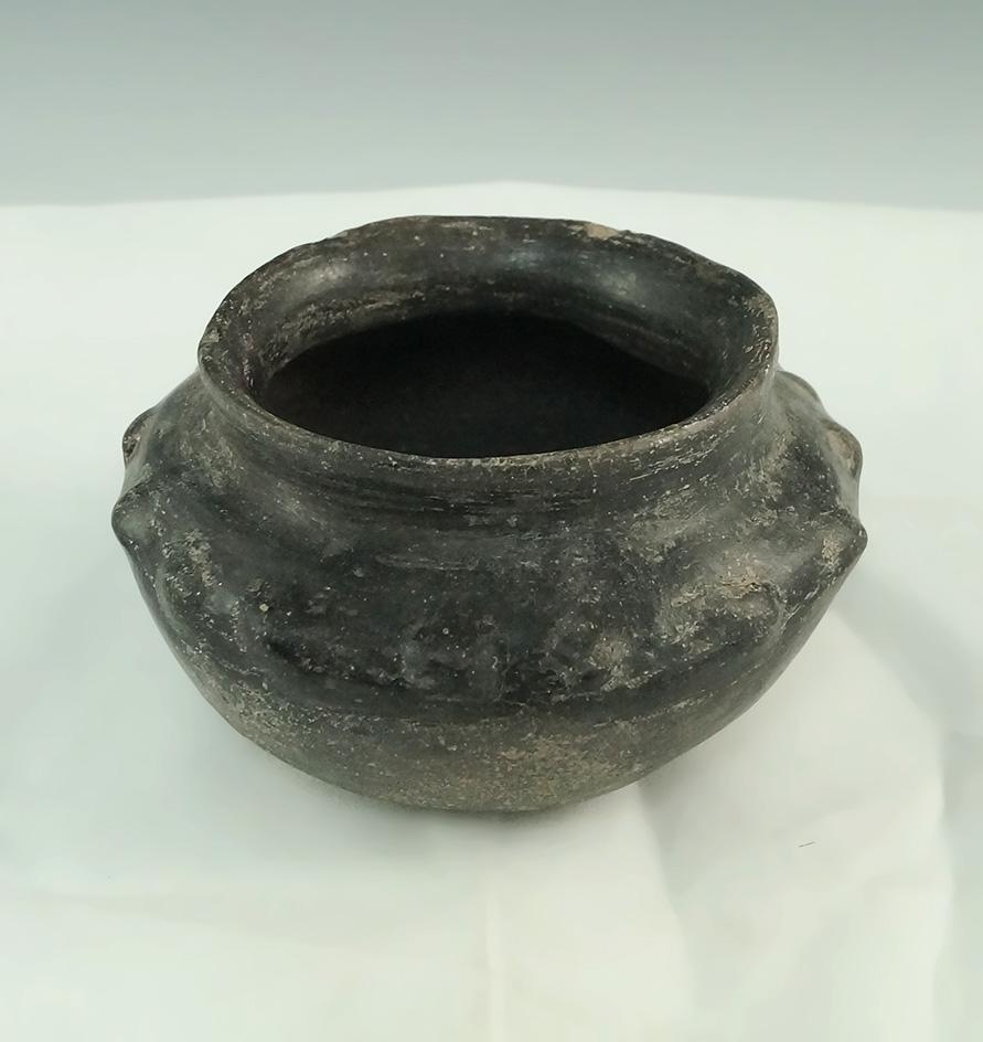 4 1/2" Nicely decorated Pre-Columbian pottery vessel from Mexico.