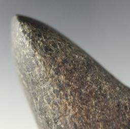 4 1/16" long 3/4 grooved Hardstone Axe found in West Virginia.