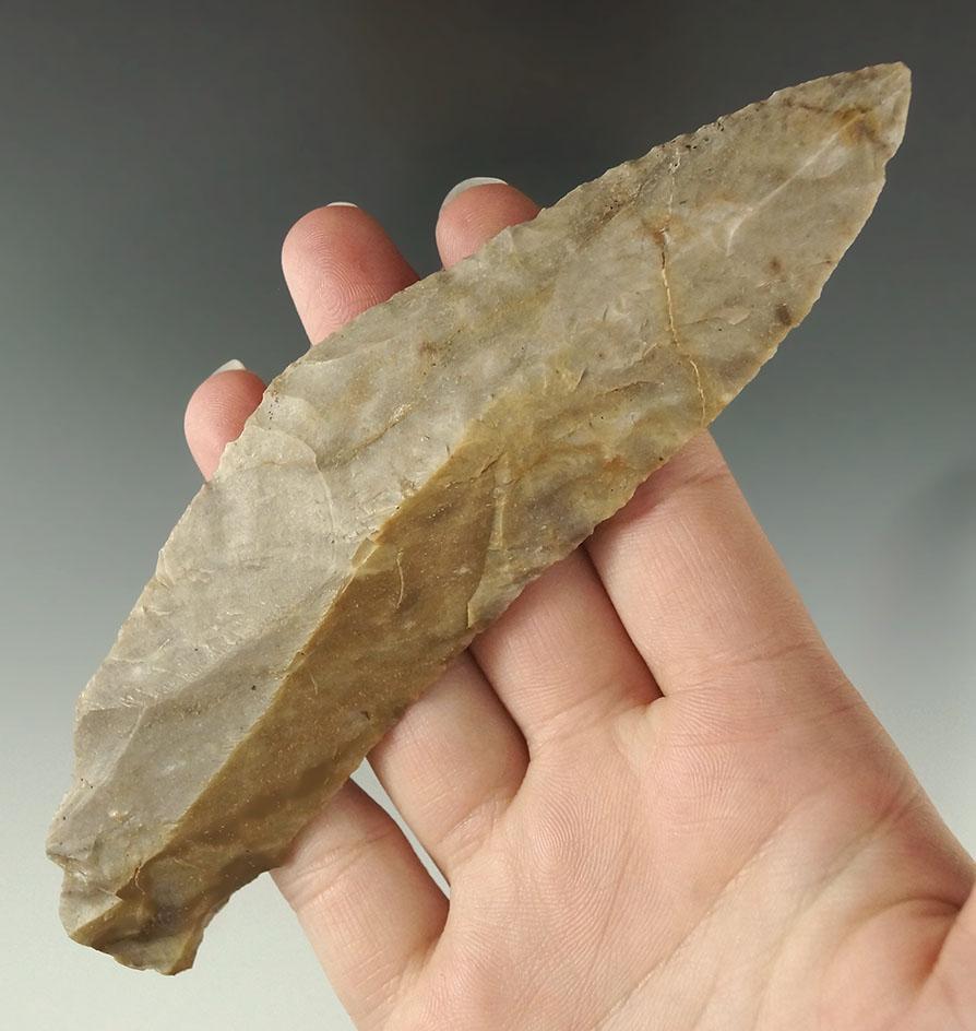 5 13/16" Uniface Paleo Knife found 5 miles south of Delaware in Delaware Co., Ohio.