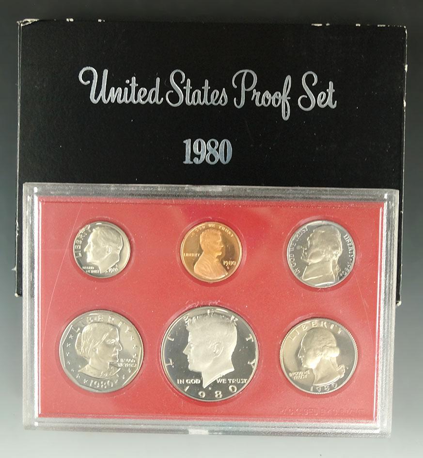 1971, 1972, 1980 and 1982 Proof Sets in Original Boxes