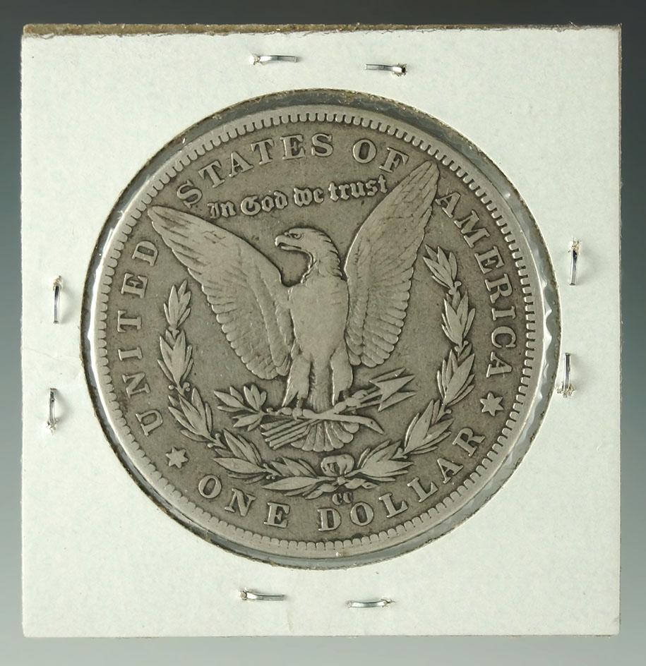 Scarce 1884-CC Morgan Silver Dollar F+