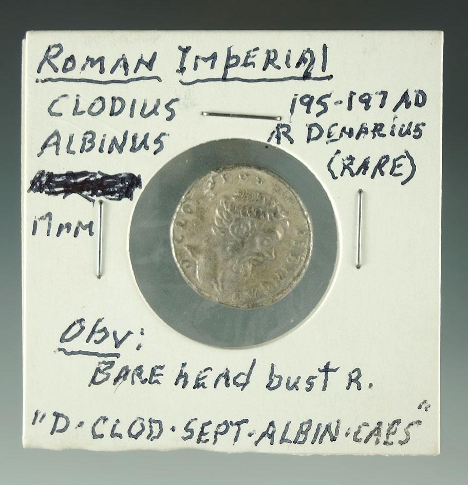 Roman Imperial Clodius Albinus Denarius 195 – 197 AD XF