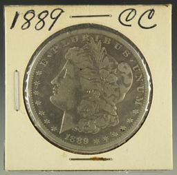 Rare 1889-CC Morgan Silver Dollar F Details