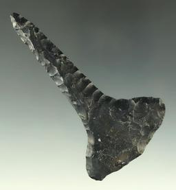 3 3/16" wide-base Coshocton Flint Drill found in Ohio. Ex. Dr. Jim Mills.