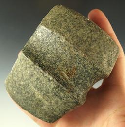 3 1/2" well defined 3/4 grooved Hardstone Axe found in central Missouri. Ex. Mitch Lewis.