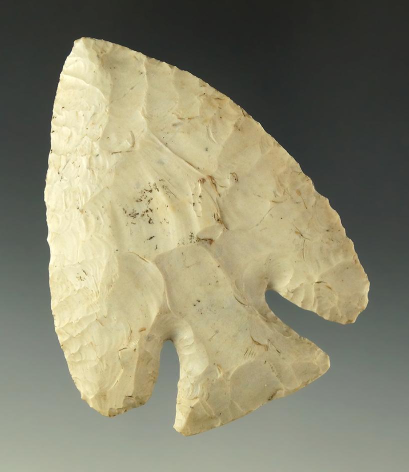 2 15/16" Archaic Diagonal Notch  found in Highland Co., Ohio. Ex. Dr. Jim Simpson Collection.