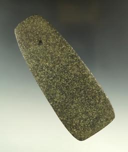5 1/2" Trapezoidal Pendant - Hardstone - very thin - Hillsdale Co., Michigan. Ex. Townsend, Pictured
