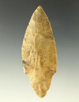 3 7/16" Adena made from beautifully mottled flint found in Tennessee.