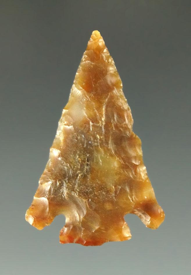 1 3/16" Eastgate made from semi translucent mottled agate found near the Columbia River.