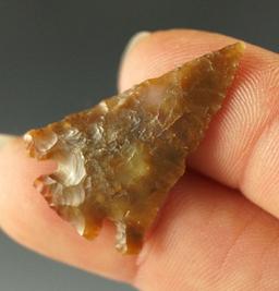 1 3/16" Eastgate made from semi translucent mottled agate found near the Columbia River.