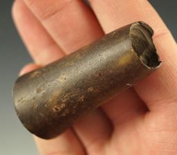 2 1/16" Stone Pipe with some rim damage around base  found near the Salinas River, California