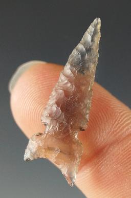 1 3/16" Sidenotch made from nearly clear translucent obsidian found in the great basin area.