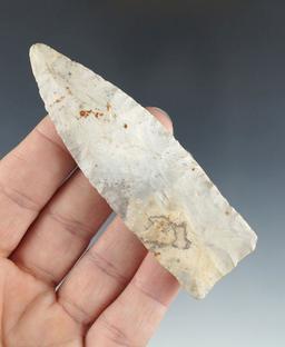 3 3/8" thin and well flaked Lanceolate found in Missouri. Ex. Jerry Dickey collection.