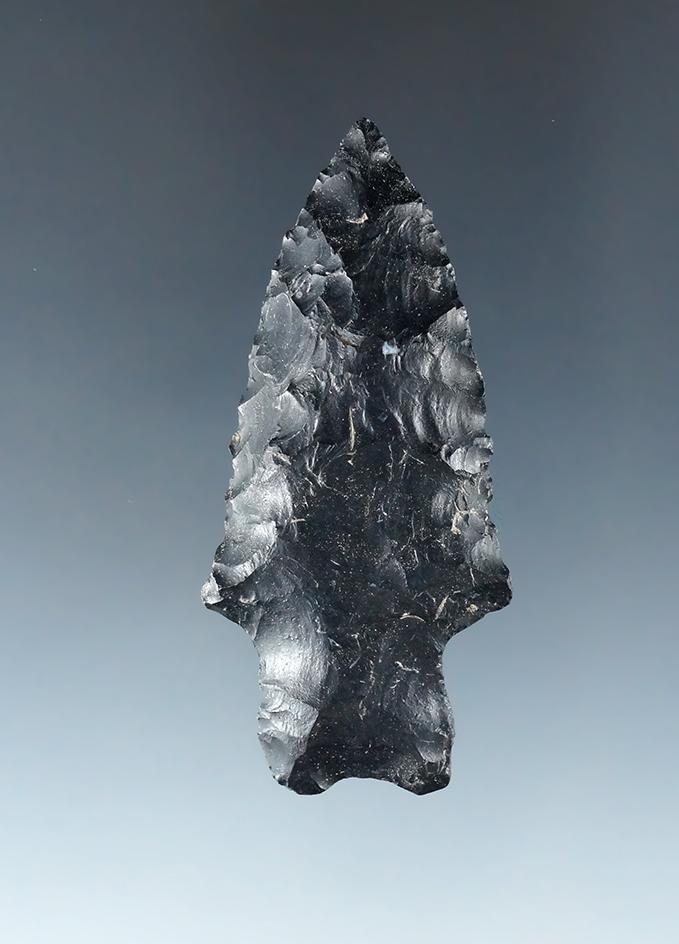 2 1/2" Stemmed Bifurcate made from Coshocton Flint found in Union County Ohio.