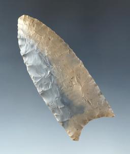 2 7/8" Paleo Fluted Clovis made from Hornstone found in Harrison County Indiana. COAs. Pictured.