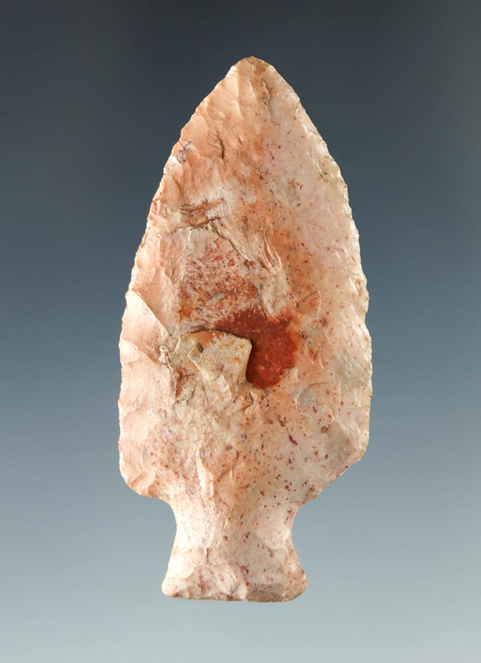 2 3/16" Tablerock/Bottleneck made from attractive material found in Illinois at the Village Site.