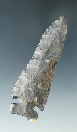 3 5/16" Beveled Knife made from Nellie variety Coshocton Flint found in Morrow Co., Ohio.