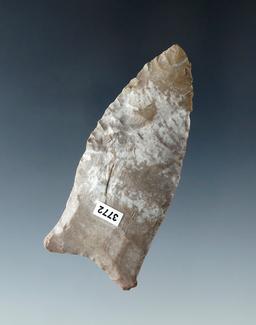 2 3/4" Paleo with nicely ground lower edges, found in Indiana.