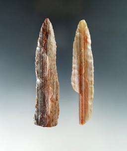 Pair of Knives made from beautiful banded petrified wood found near the Columbia River.