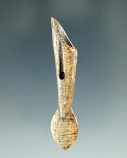 Unique! 2 1/8" Punuk culture socketed Alaskan Toggle and point carved from bone - Alaska.