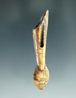 Unique! 2 1/8" Punuk culture socketed Alaskan Toggle and point carved from bone - Alaska.