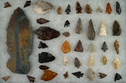 Group of assorted flaked artifacts found near the Columbia River.