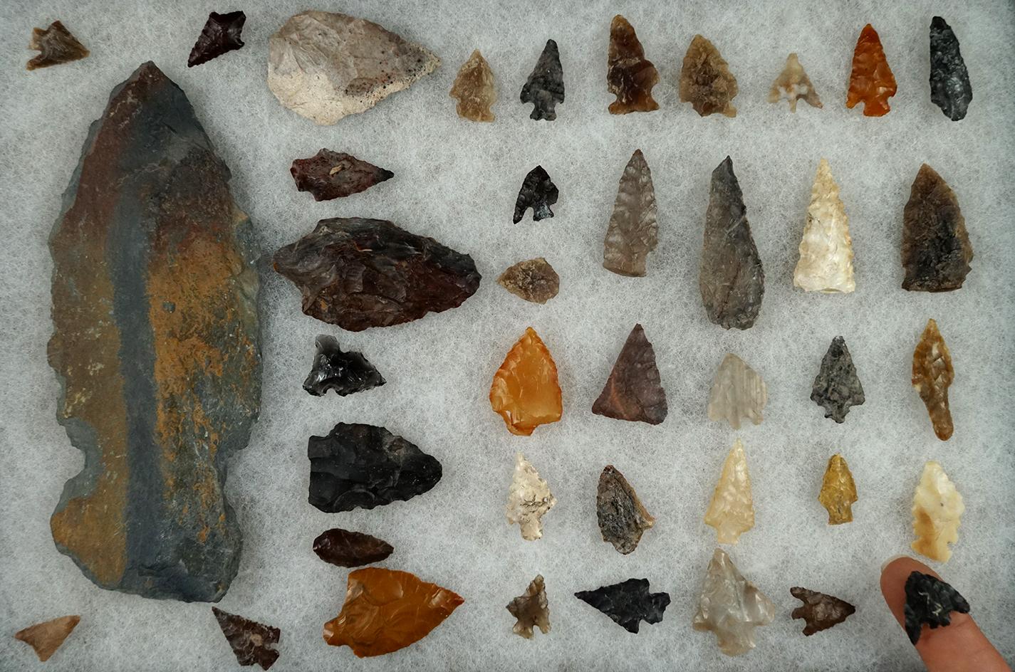 Group of assorted flaked artifacts found near the Columbia River.