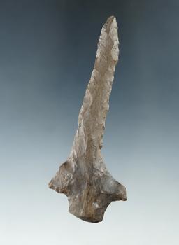 3 7/8" drilled made from Dover Flint found in Tennessee.