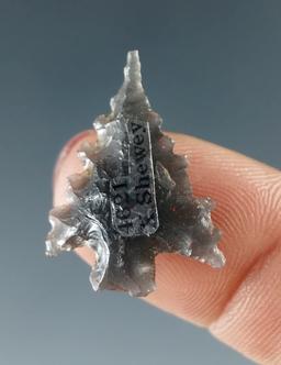 Ex. Museum! 7/8" Calapooya made from Obsidian found in California. Ex. Charles Shewey.