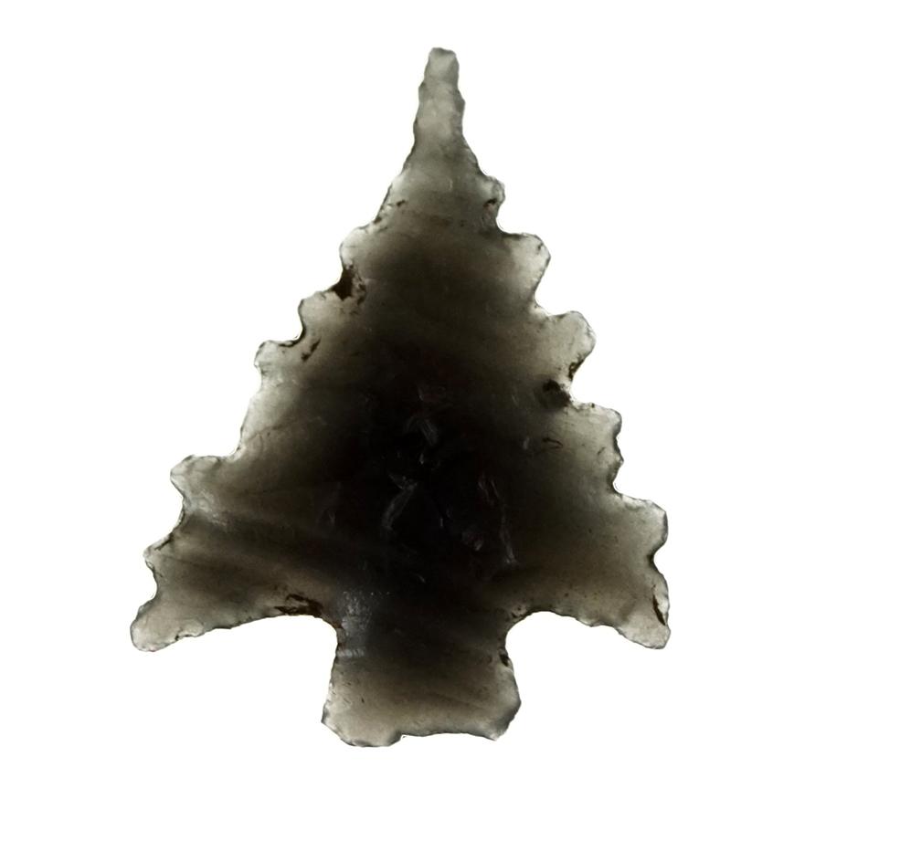 Ex. Museum! 7/8" Calapooya made from Obsidian found in California. Ex. Charles Shewey.