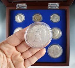 1976 Bicentennial Coin Set P, D and S Quarters, Half Dollars and Dollars BU and Proof