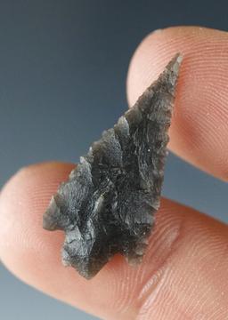 1 1/8" Stemmed arrowhead with beautiful flaking, style and quality material, found in California.