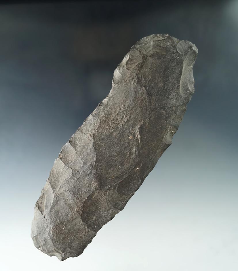 7" Flint Celt or hoe found in Oklahoma.