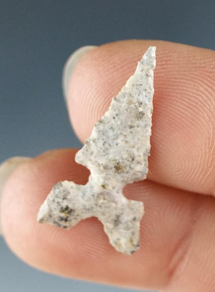 1" well flaked Sidenotch point found in the southwestern U. S.