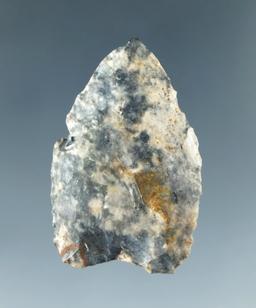 1 5/16" Paleo Dart Point that is nicely made off a flake of Coshocton Flint - Tuscarawas Co., Ohio.