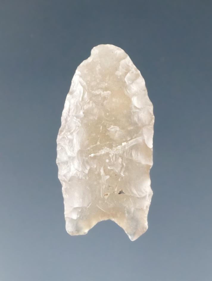 1 1/16" McKean made from highly translucent chalcedony found in the High Plains region.